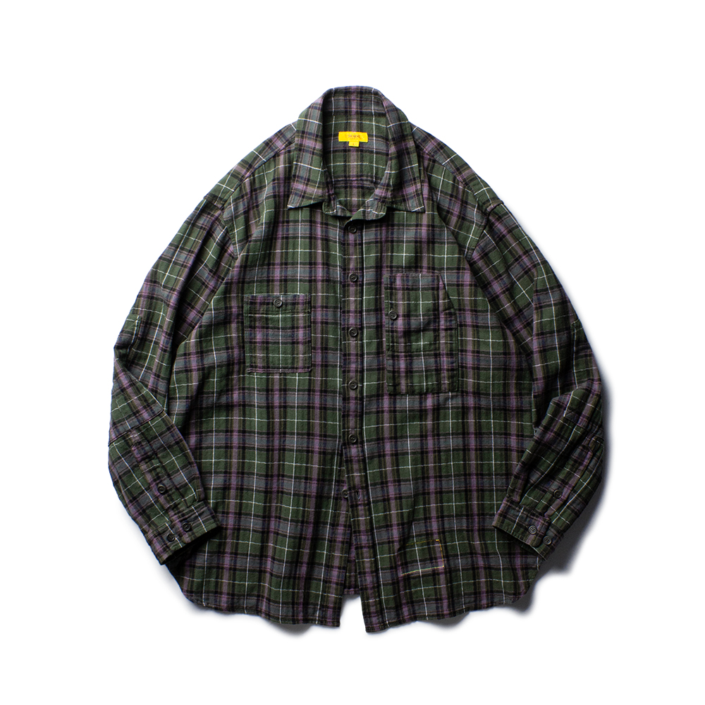 FLANNEL TEDDY SHIRT [OLIVE MIX]